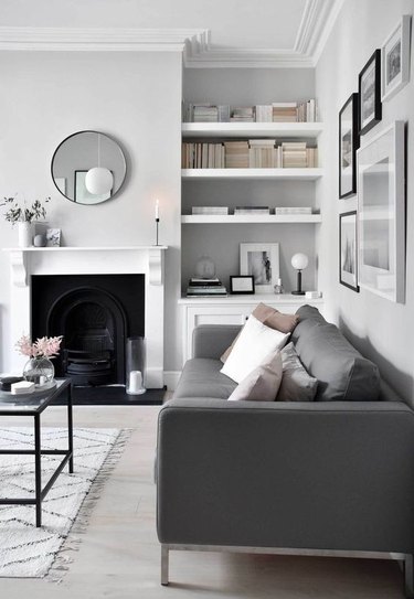 gray minimalist living room