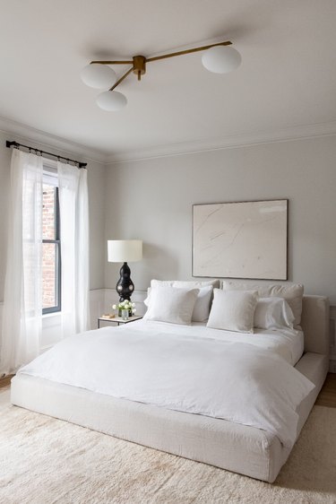 Sheer drapes bedroom window treatment ideas