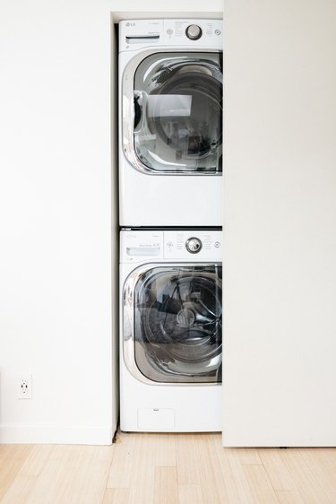 Stacked washing machine and dryer