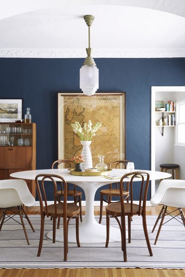 Craftsman Interior Paint color inspiration for blue dining room