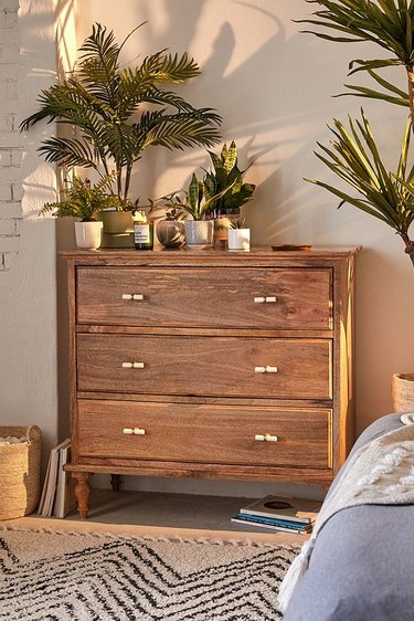 Boho three-drawer dresser