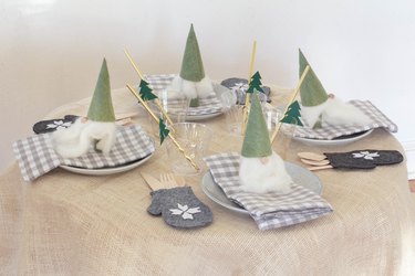 DIY kids Christmas table setting