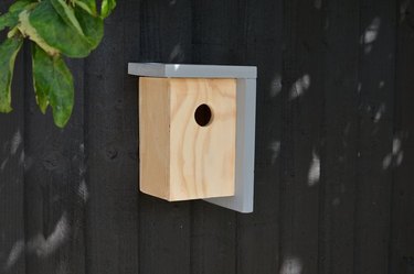 Modern wood bird house