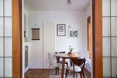 Kitchen with small dining table and chairs