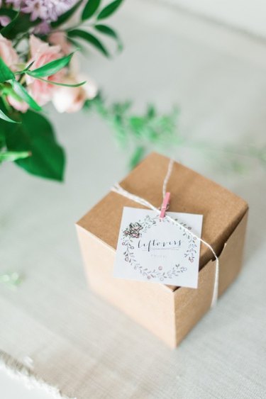 take out boxes with printable labels for holiday leftovers