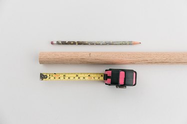 Measure and mark your dowel rod.