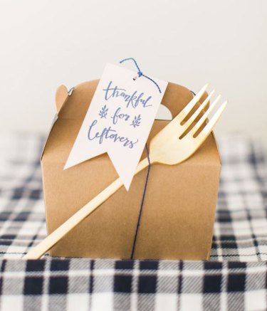 take out gable boxes with printable labels for holiday leftovers