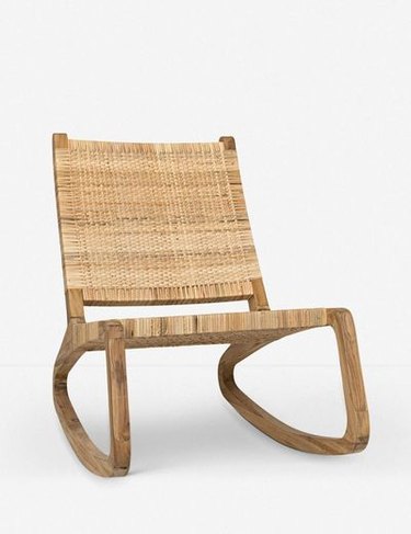 Lulu and Georgia contemporary rocking chair made out of rattan