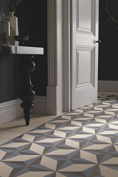 Cement tile add an elegant and modern surprise.