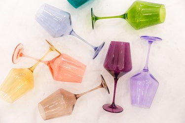 wine glasses by Estelle Colored Glass