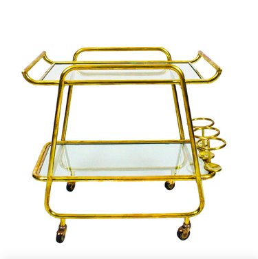 vintage gold bar cart