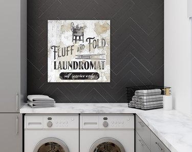 Farmhouse Sign, Fluff and Fold Laundromat Sign for Laundry Room