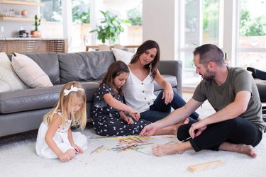 Meakins family in their living room