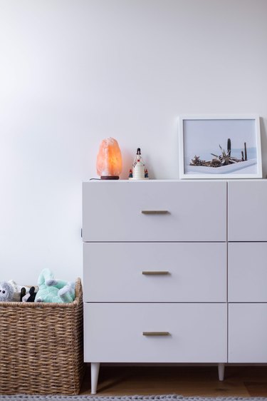 Dresser and modern decor in Meakins home