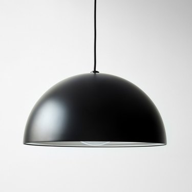 contemporary dining room lighting with dome shaped pendant