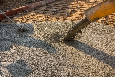 Pouring ready-mixed concrete