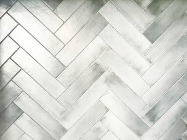 Whitewashed Herringbone Background