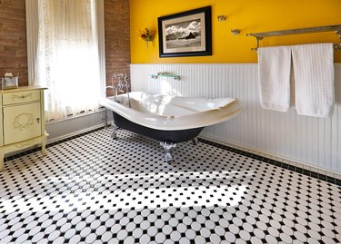 Contemporary Classic Bathroom Design with Claw Foot Tub