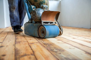 home renovation, parquet sanding, polishing