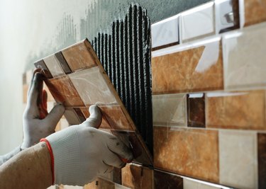 Laying Ceramic Tiles.