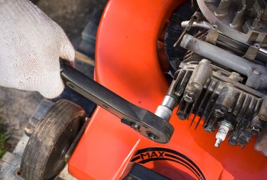 Repairing a lawn mower