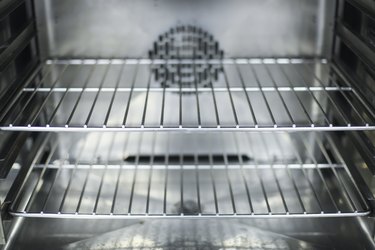 A close-up of the interior of a clean oven