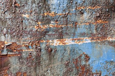 Rust-covered weathered iron steel metal background
