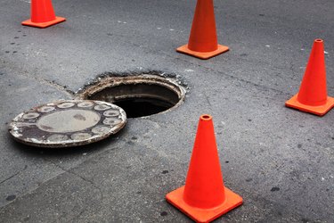 open manhole