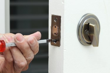 Installing a deadbolt lock