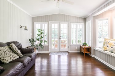 Large and open living room den sun room