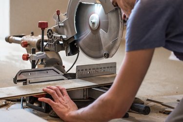 male boards, and miter saw