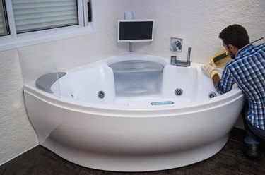 Installation of modern bath