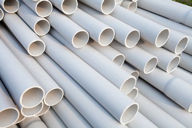 PVC pipes.