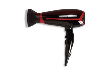 Hair Dryer with Shadow on White Background