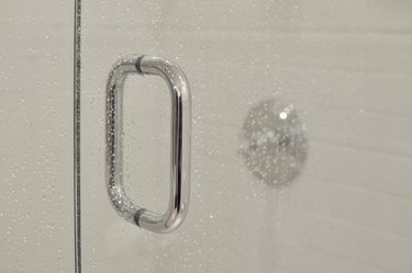 White Subway Tile Bathroom Glass Shower Door