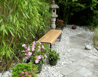 Image of a view down a garden path