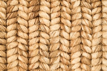 Hand Woven Sisal Rug Detail.