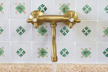 HOT and COLD: Vintage European Water Knobs, Faucet, Running Water