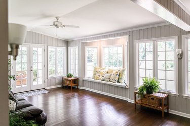 Large and open living room den sun room