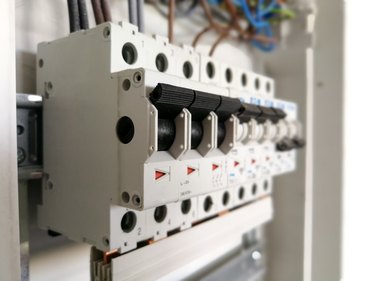Electric installation inside switch board cabinet