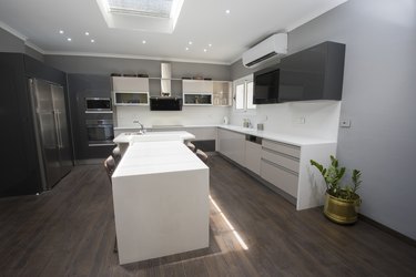 Modern kitchen design in a luxury apartment