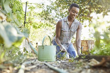 woman gardening