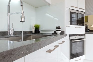 Modern  luxury  kitchen condo apartment.