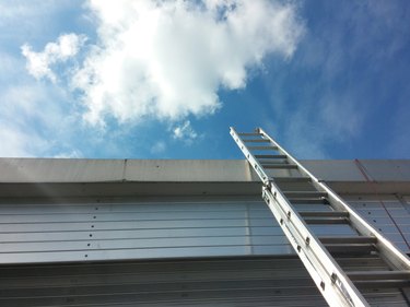 ladder on the blue sky