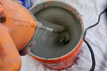 Mixing Concrete in a Bucket