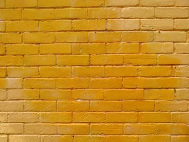 Colored bricks wall