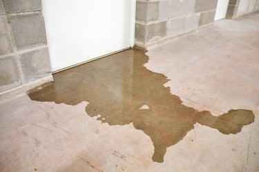 Flooded basement floor