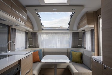 indoor of new expensive caravan