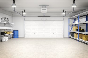 Modern garage interior.