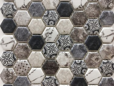 Mosaic ceramic tiles.